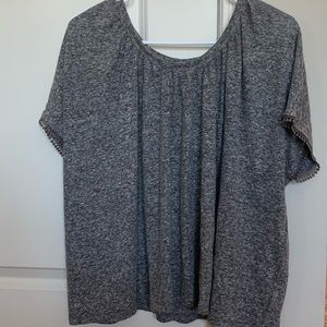 Old Navy Pom Pom detail top, gray S